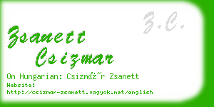 zsanett csizmar business card